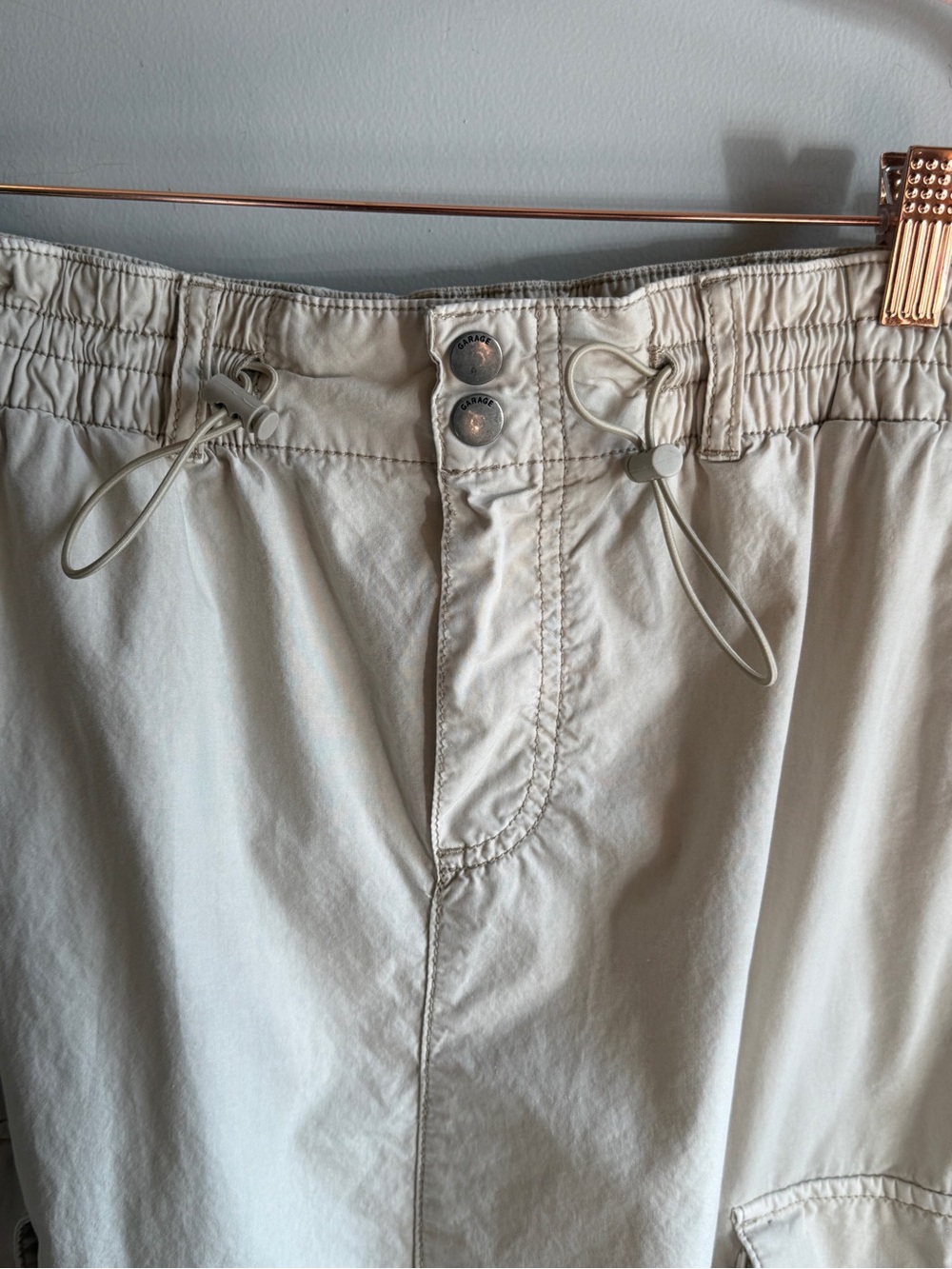 Garage 100% Cotton Light Tan Parachute Cargo Maxi Skirt Y2K Utility - Picture 5 of 14